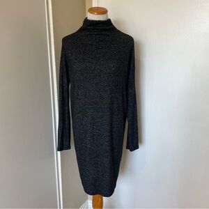 Elegant Black Turtleneck Dress